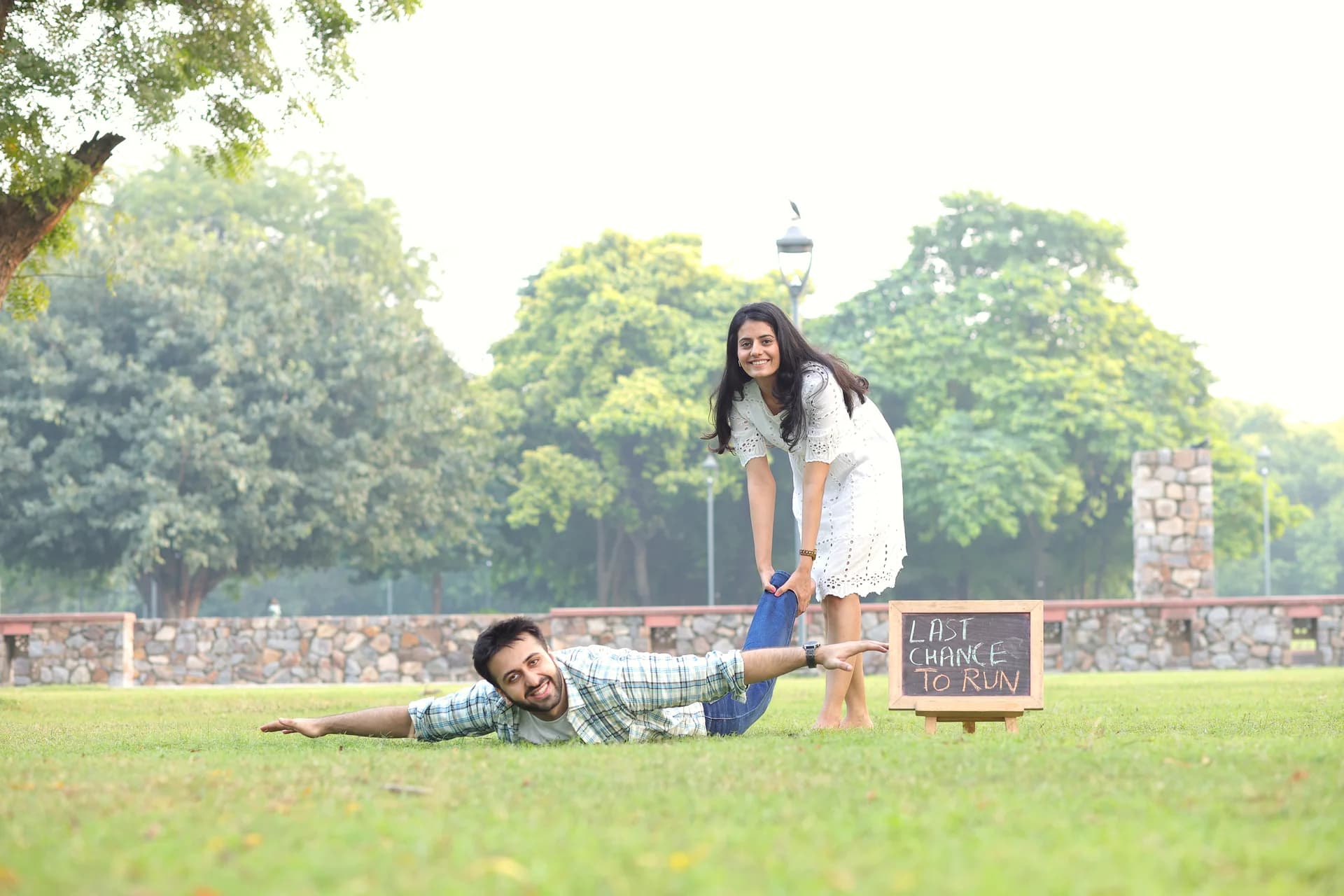Romantic evening twilight portrait with atmospheric ambient lighting in Delhi NCR (Frame #12)