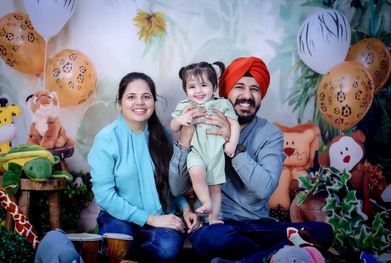 Family celebration and baby event portrait
